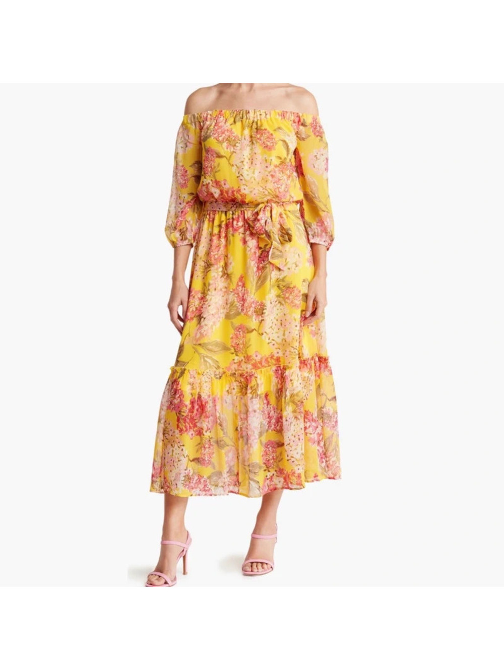 Women’s Floral Off The Shoulder Maxi Dress